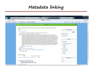 Metadata linking
 