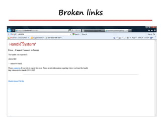 Broken links
 