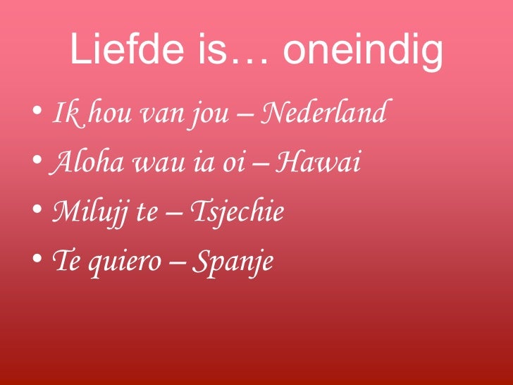 Liefde is