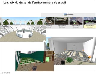 Le choix du design de l’environnement de travail




                                      11
jeudi 13 mai 2010
 