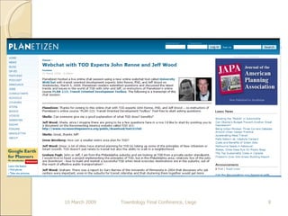 10 March 2009 Towntology Final Conference, Liege 