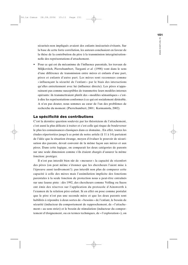 Datant attachement non sécurisé