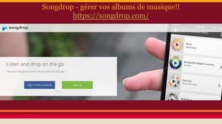 Songdrop - gérer vos albums de musique!!
https://songdrop.com/
 