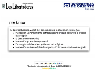TEMÁTICA

!
!

*	
  Seminarios	
  Internacionales	
  de	
  Grado	
  ULIBERTADORES-­‐UO	
  
Colombia-­‐México	
  

 