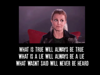 What is true will always be true
what is a lie will always be a lie
what wasnt said will never be heard