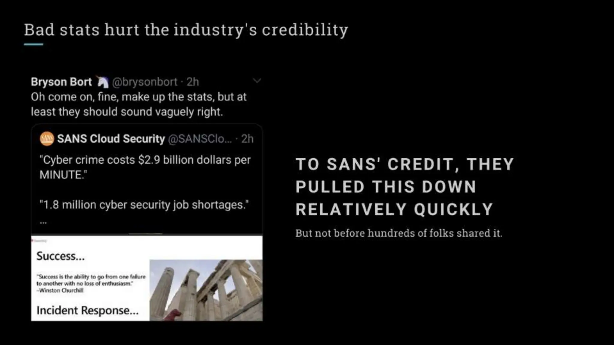 Lies and Myths in InfoSec - 2023 Usenix Enigma