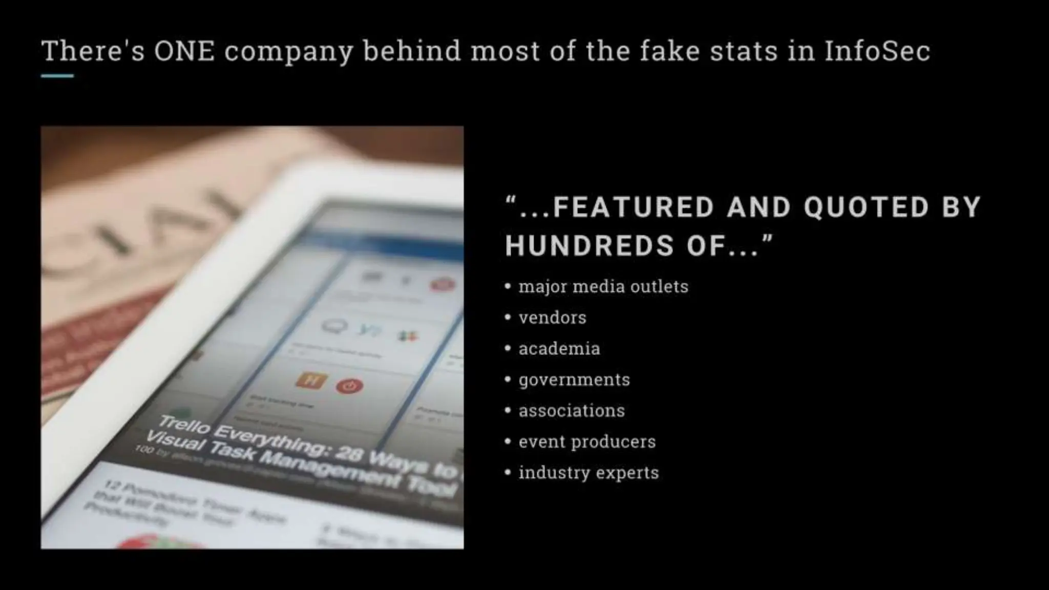 Lies and Myths in InfoSec - 2023 Usenix Enigma