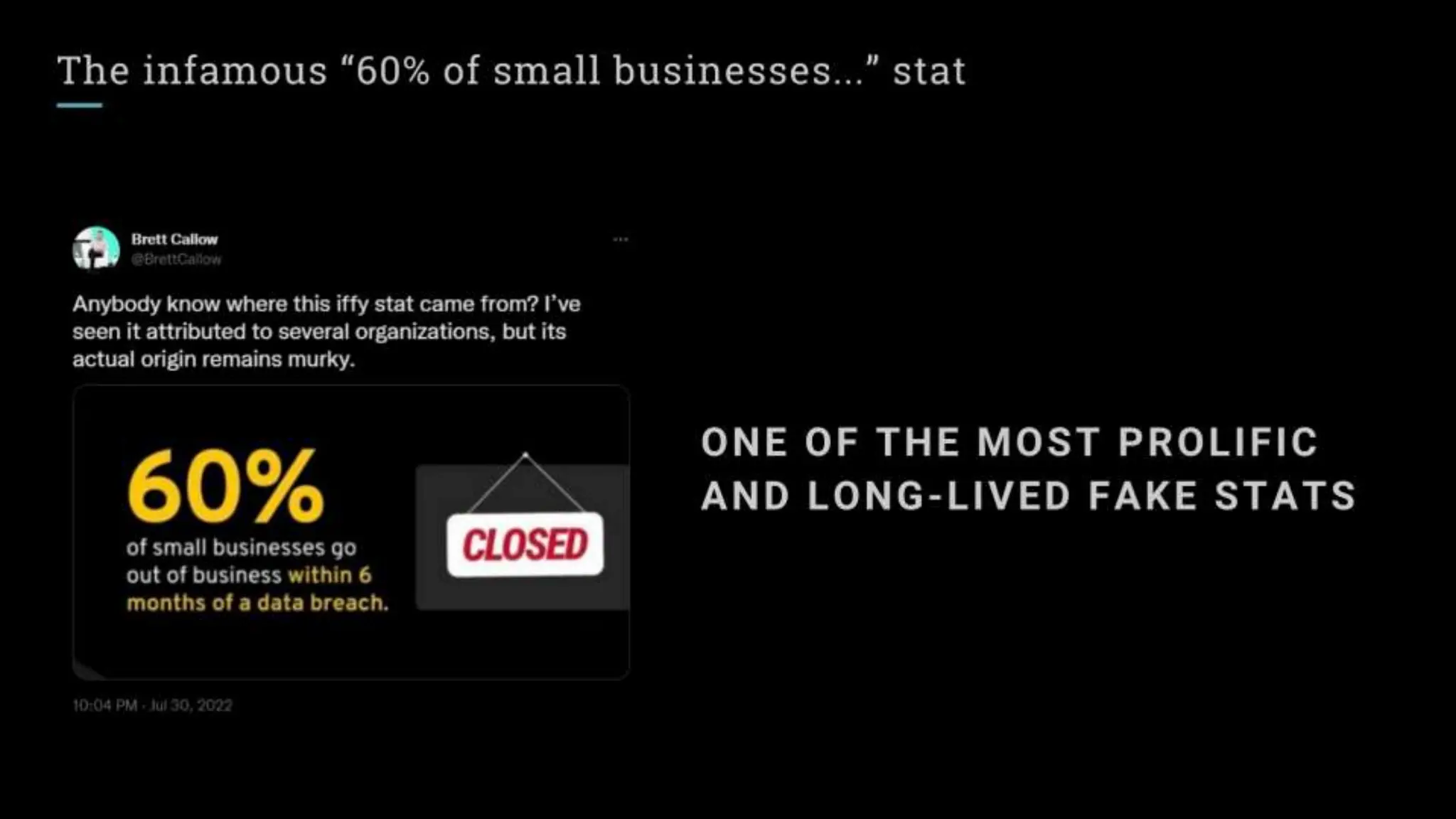 Lies and Myths in InfoSec - 2023 Usenix Enigma