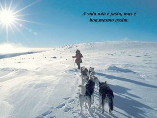 A vida não é justa, mas é boa,mesmo assim. 