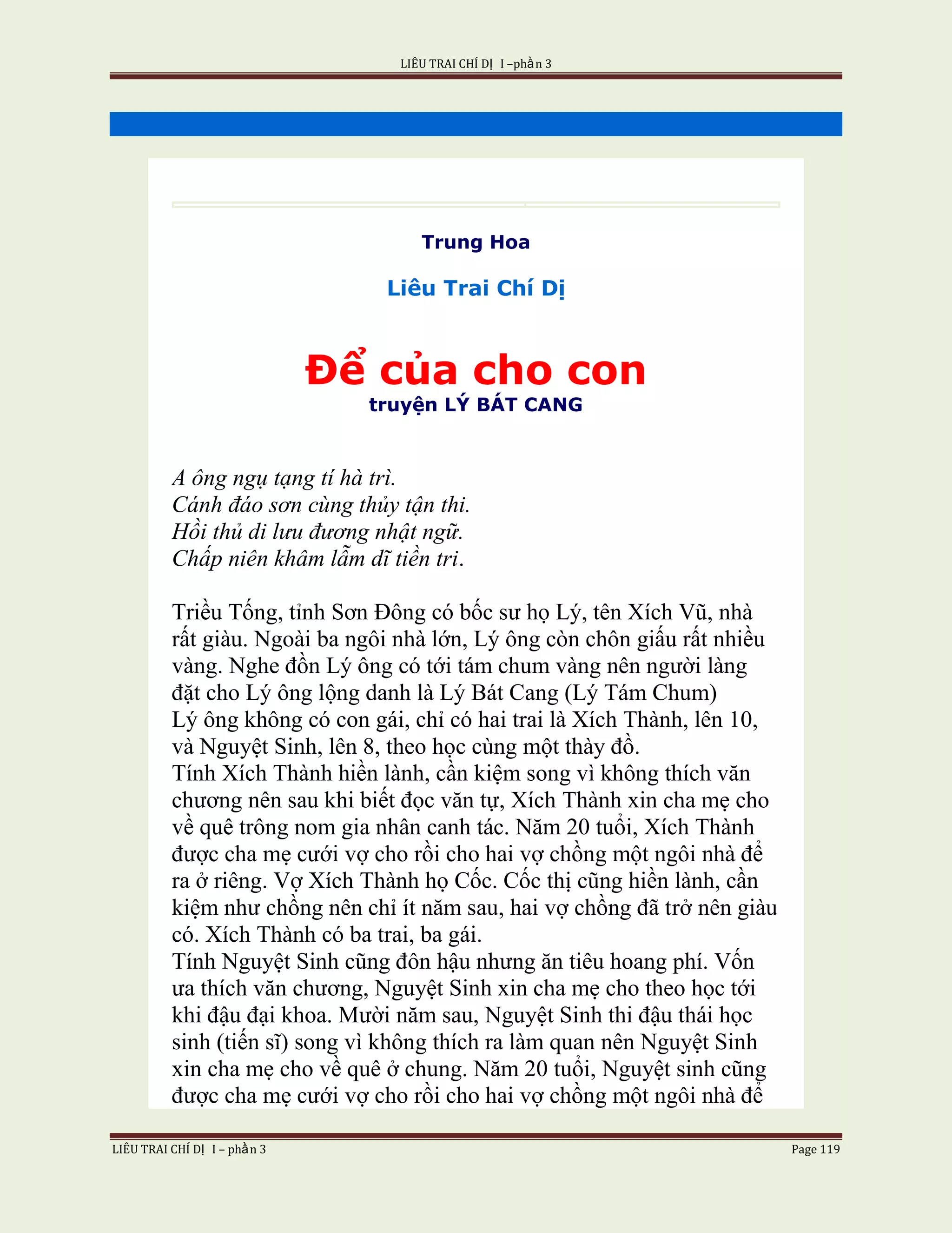 Lieu Trai Chi Di Tap I  Phan 3