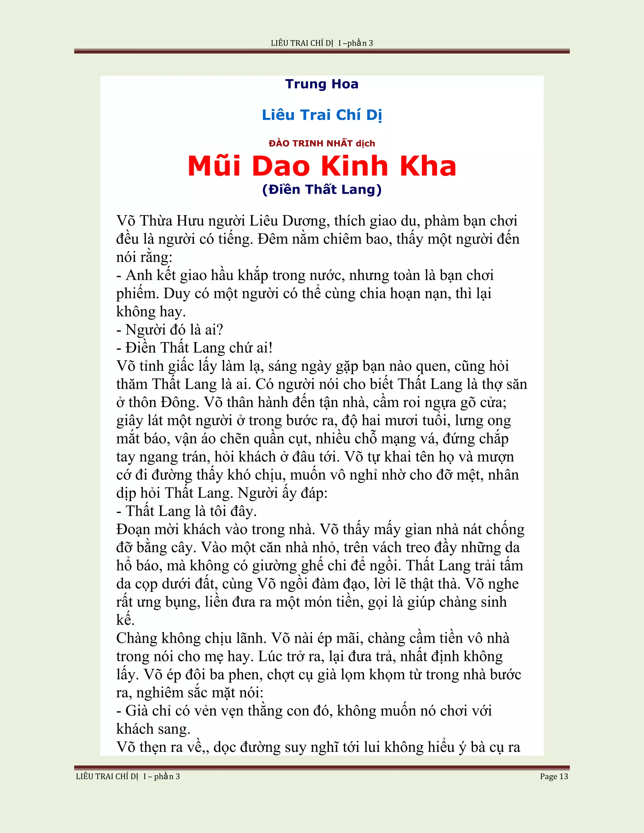 Lieu Trai Chi Di Tap I  Phan 3