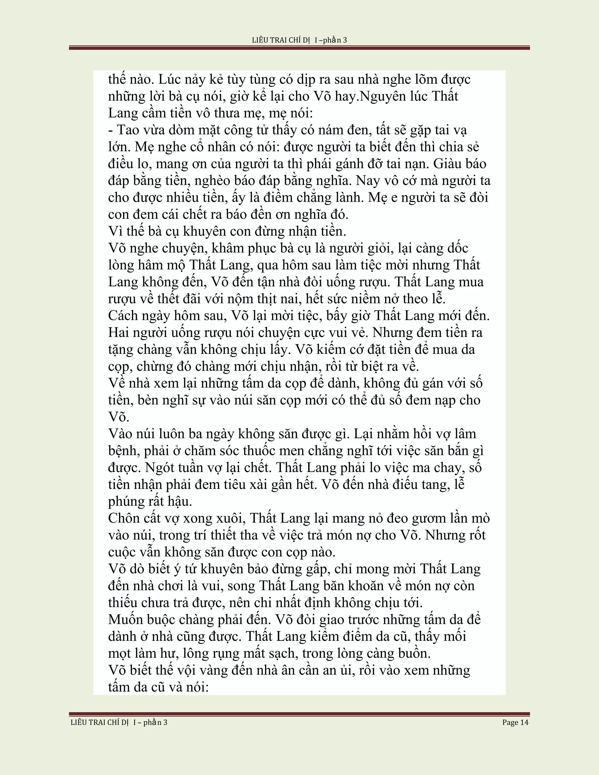 Lieu Trai Chi Di Tap I  Phan 3