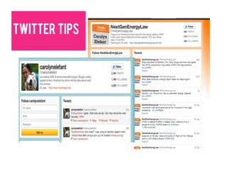 Twitter Tips
 