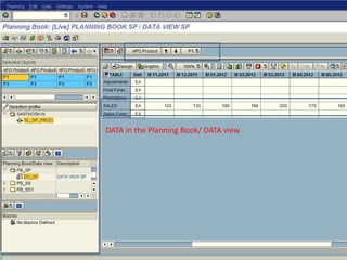 DATA in the Planning Book/ DATA view