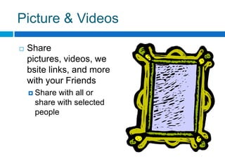Facebook is 6th most trafficked site in the US and top photo sharing site with 4.1 billion photos uploaded.http://www.crunchbase.com/company/facebook