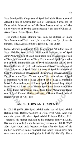 Life History of Sultan ul Tarikeen Syed Mohammad Abdullah Shah | PDF