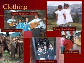 Clothing Typical Mountain Clothing School Uniforms Dressy Church Clothes Hats & Bonnets Typical Jungle Clothing 
