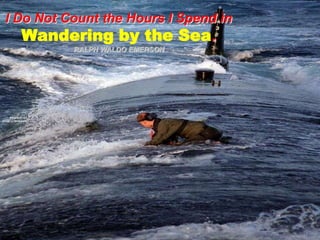 I Do Not Count the Hours I Spend in Wandering by the Sea.RALPH WALDO EMERSON