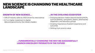 3
NEWSCIENCEISCHANGINGTHEHEALTHCARE
LANDSCAPE
Copyright © 2019 Accenture All rights reserved.
• 54% of industry sales by 2...