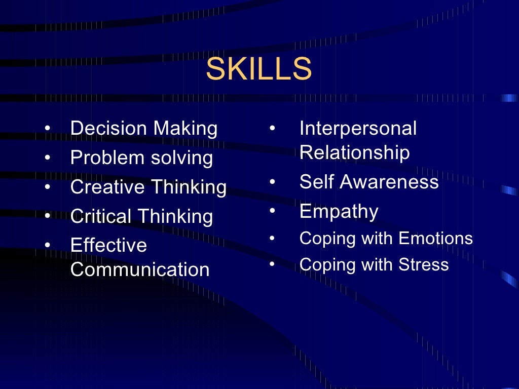 Life Skills To Adolescents