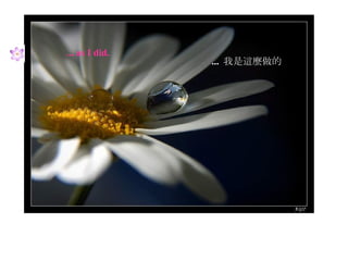 ... as I did. ...  我是這麼做的 