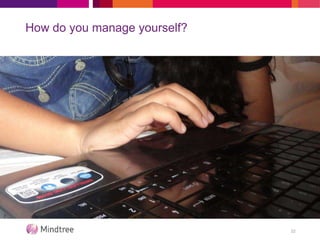 How do you manage yourself?
22
 