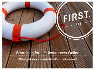 Which websites are maximising their market share?
Searching for Life Insurances Online
 