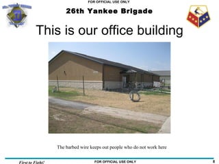 This is our office building The barbed wire keeps out people who do not work here 