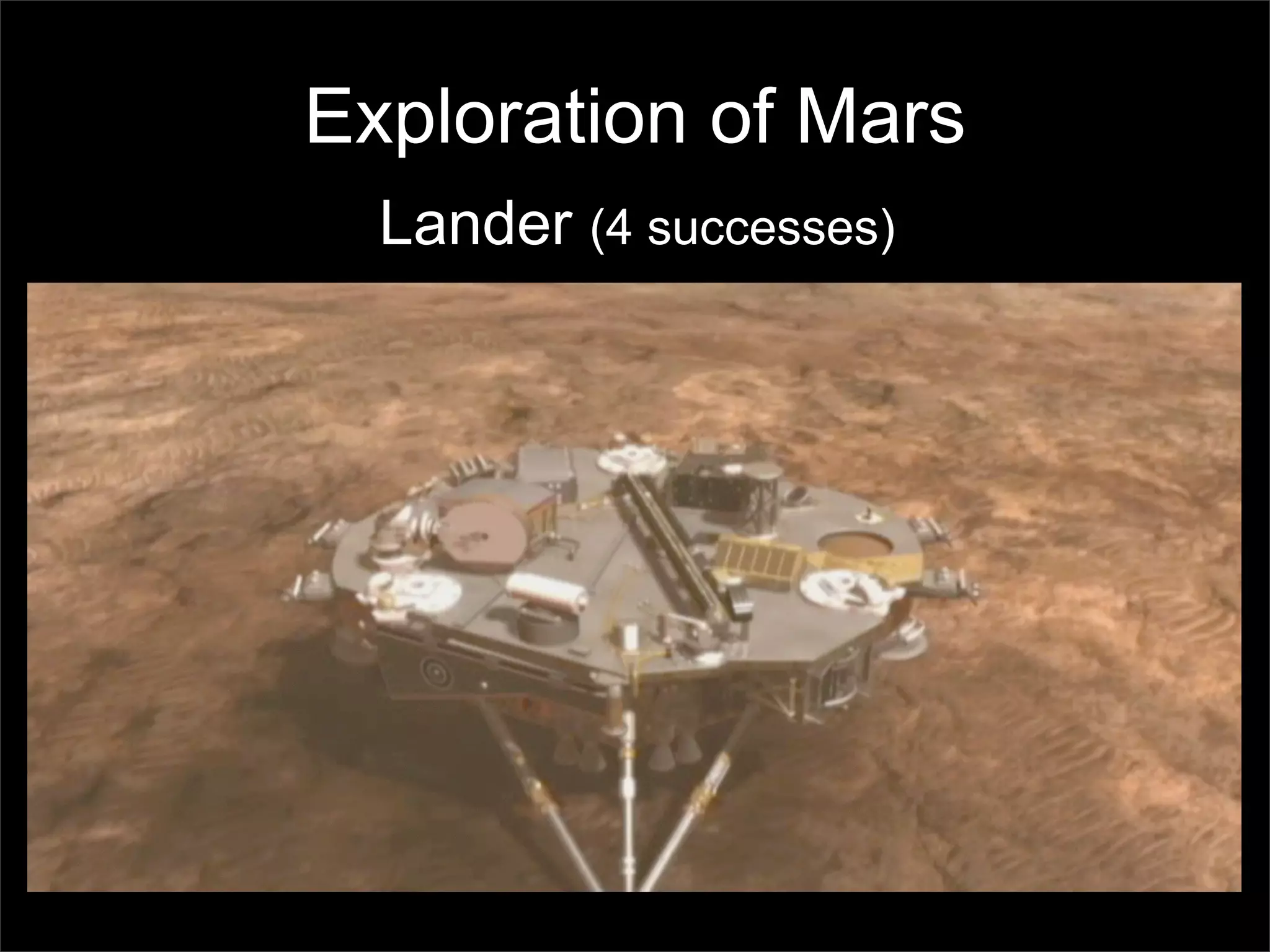 Exploration of Mars
  Lander (4 successes)
 