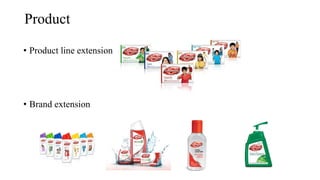 Product
• Product line extension
• Brand extension
 