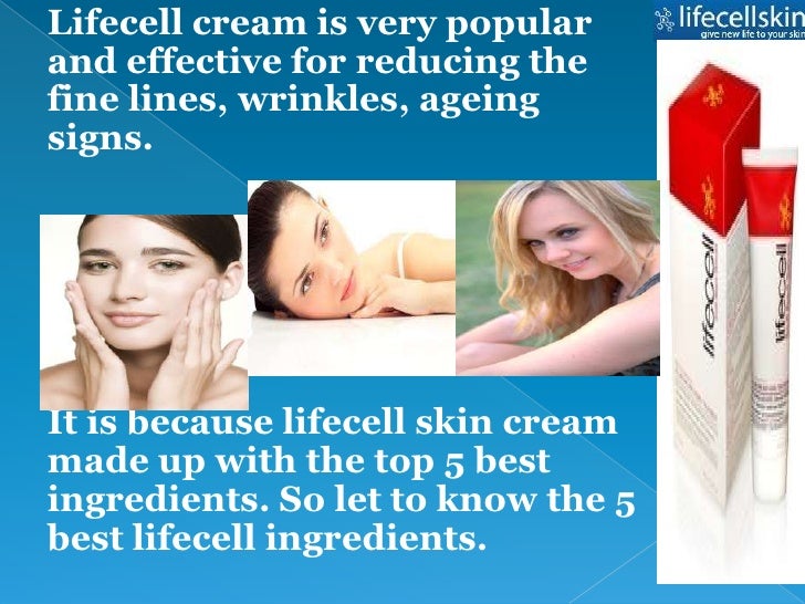 5 Best Lifecell Skin Cream Ingredients