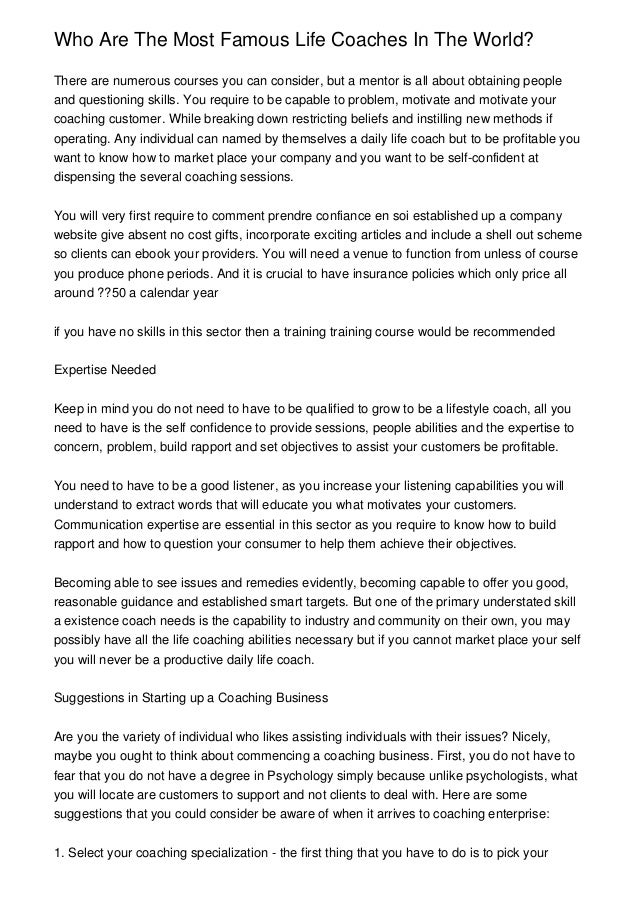 Who Are The Most Famous Life Coaches In The World?