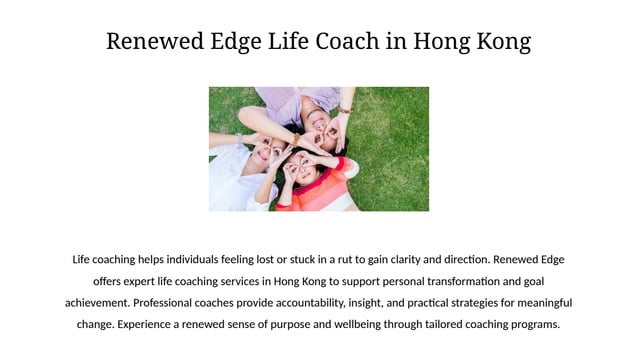 Life Coach in Hong Kong for Personal Growth