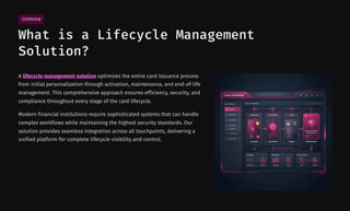 Lifecycle Management Solution: Streamlining Card Issuance & Management ...