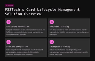 Card Status Management Repository Lifecycle Management Solution: Streamlining Card Issuance & Management ...