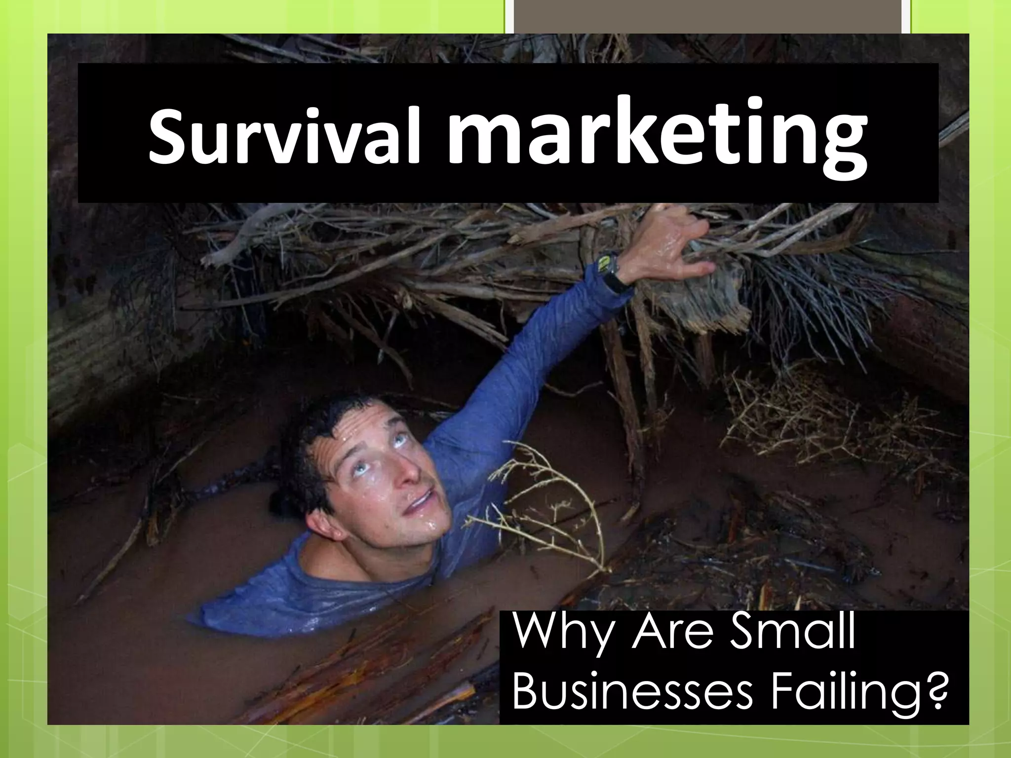 Survival marketing




         Why Are Small
         Businesses Failing?
 