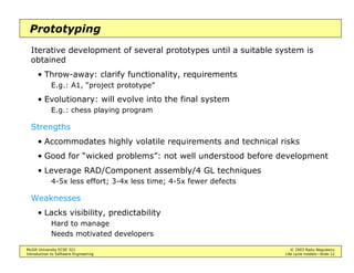 Intro to Software Engineering - Life Cycle Models | PDF