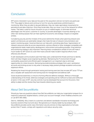 Lifecycle of an advanced persistent threat | PDF