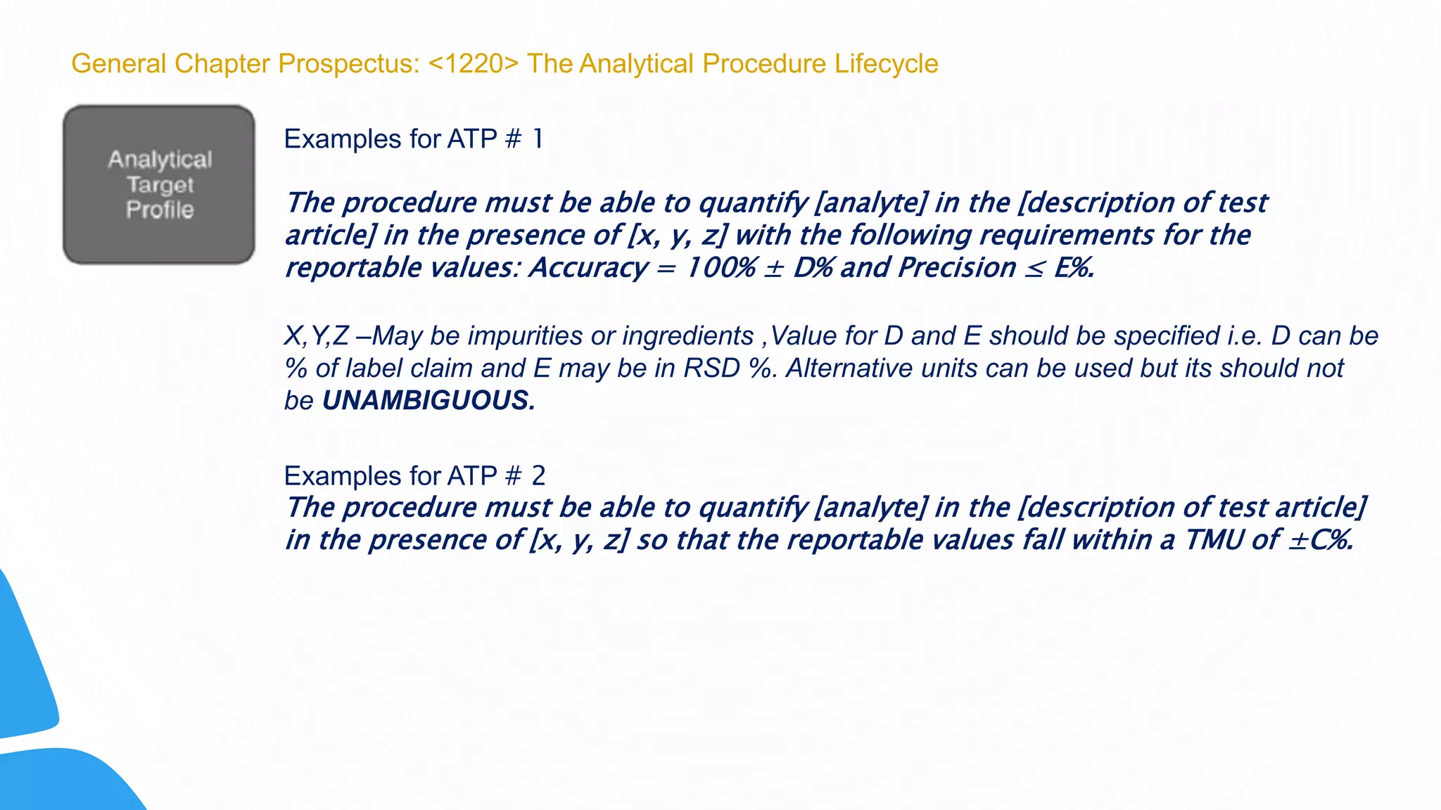 Life cycle of analytical method | PPTX