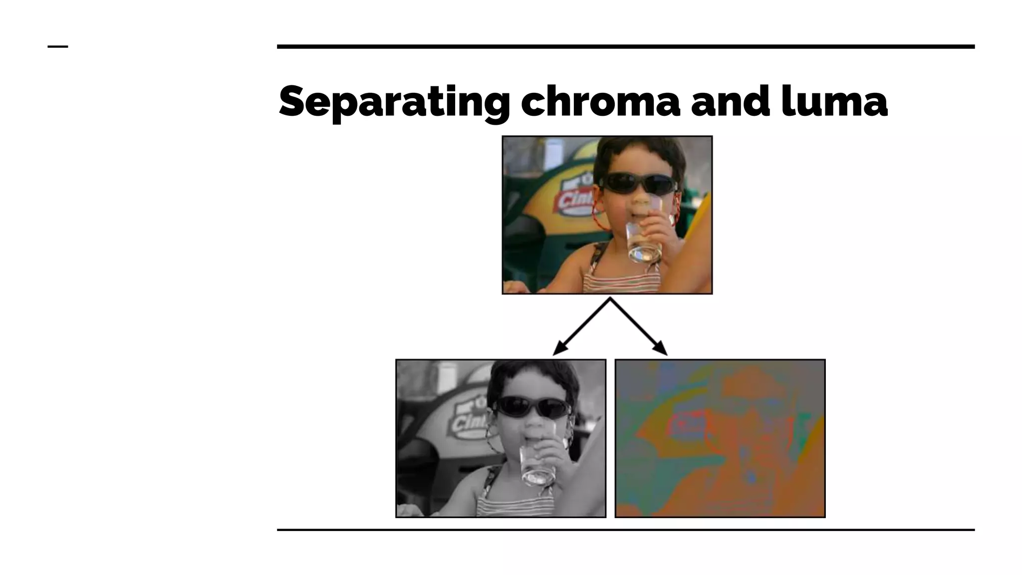 Separating chroma and luma
 