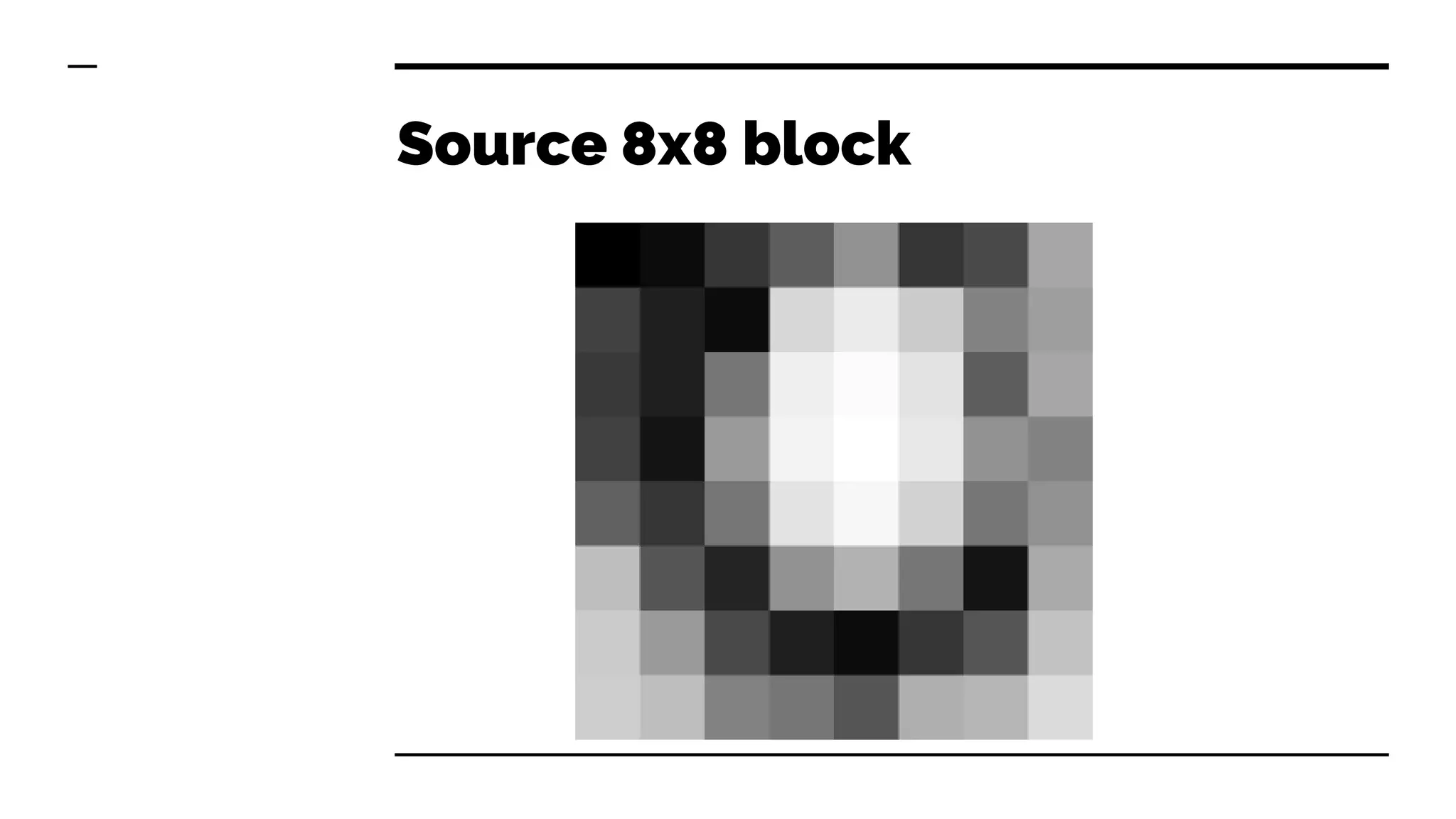 Source 8x8 block
 