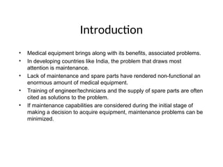 Life Cycle of Medical Equipment, CODIFICATION, SPECIALIZATION AND ...