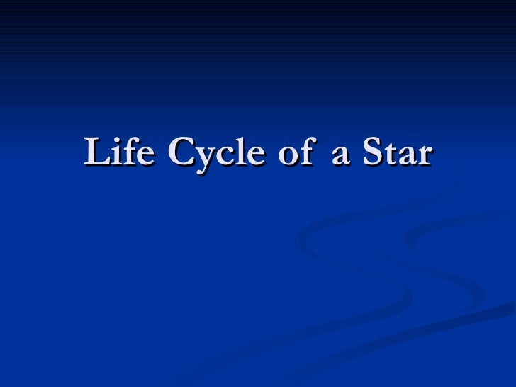 Lifespan Of Stars Chart