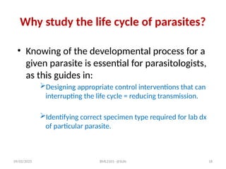 An introduction to parasitic life cycles | PPTX