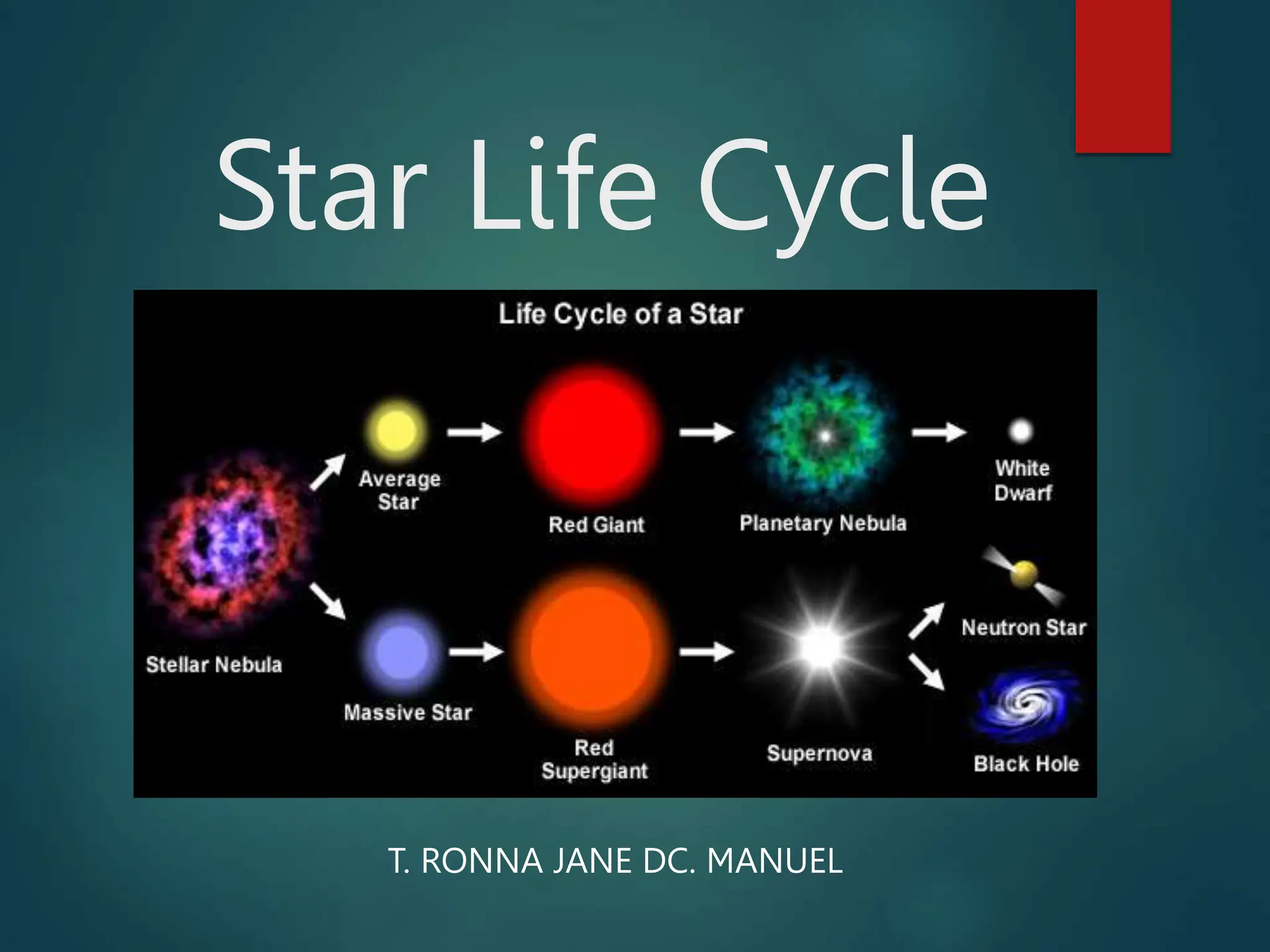 the Life Cycle of the Stars powerpoint presentation | PPT