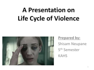A Presentation on
Life Cycle of Violence
Prepared by:
Shisam Neupane
5th Semester
KAHS
1
 