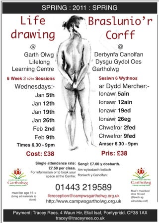 Spring 2011 Life Drawing Sessions Poster.