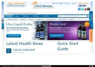 NOV
17
Latest Health News
LIQUID SUNLIGHT
by Nina Vachkova
Quick Start
Guide
MEET MARTIN PYTELA
Store Blog Podcast Articles Answers Search Whole Website
5kLikeLike ShareShare
(866) 543 3388 Contact Sign In View CartFREE SHIPPING
ON ORDERS OVER $150 Details
30% OFF sale on Ultimate Superfoods products ...
WishlistHealth Concerns Products Brands Ingredients Sales & Specials Best Sellers
All
Let visitors save your web pages as PDF and set many options for the layout! Use PDFmyURL!
 