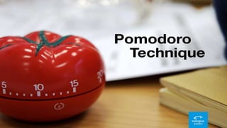 The Pomodoro
Technique
• A deceptively simple, extremely
powerful focusing technique
developed by Francesco Cirillo in
the...