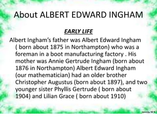 Life history of mathematicians | PPTX